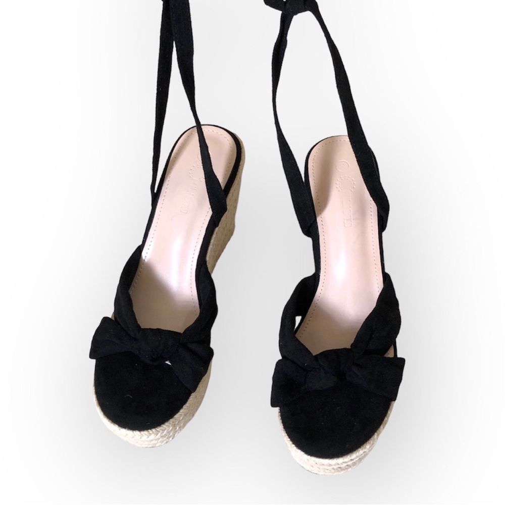 Rilista Womens Platform Sandals Lace Up Bow Knot Front Tie Leg - Picture 2 of 4